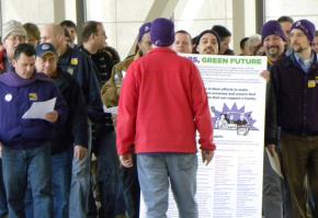 Members of SEIU Local 26 march in Minneapolis to bring attention to their cause